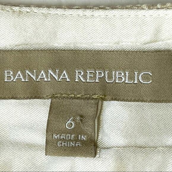 Banana Republic Cream Paneled‎ 100% Cotton Career Academia Skirt NWOT Size 6 - Picture 7 of 10
